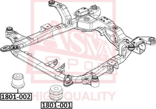 ASVA 1801-001 - Сайлентблок, важеля підвіски колеса autozip.com.ua