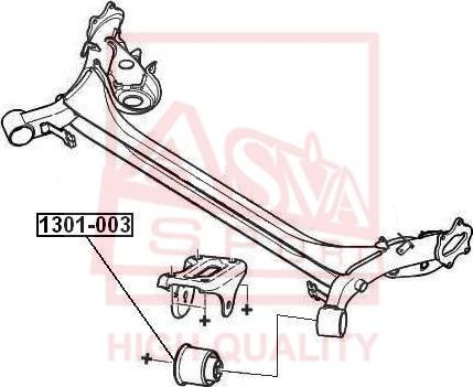 ASVA 1301-003 - Сайлентблок, важеля підвіски колеса autozip.com.ua