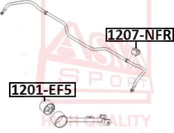 ASVA 1201-EF5 - Сайлентблок, важеля підвіски колеса autozip.com.ua