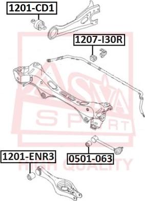 ASVA 1207-I30R - Втулка, стабілізатор autozip.com.ua