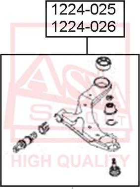 ASVA 1224-025 - Важіль незалежної підвіски колеса autozip.com.ua