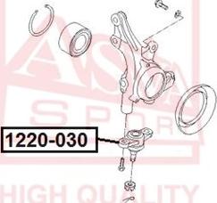 ASVA 1220-030 - Шарова опора, несучий / направляючий шарнір autozip.com.ua