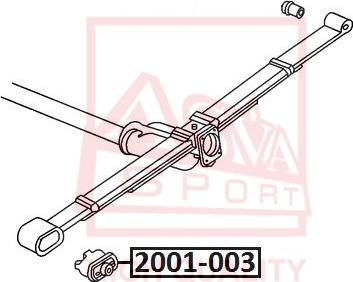 ASVA 2001-003 - Сайлентблок, важеля підвіски колеса autozip.com.ua
