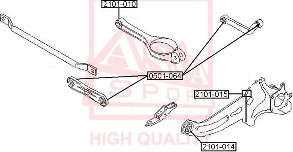 ASVA 2101-010 - Сайлентблок, важеля підвіски колеса autozip.com.ua