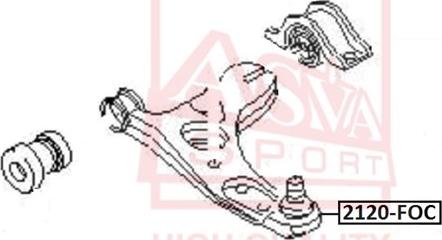 ASVA 2120-FOC - Шарова опора, несучий / направляючий шарнір autozip.com.ua