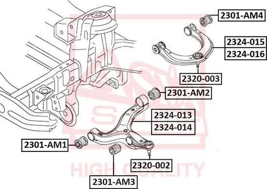 ASVA 2301-AM1 - Сайлентблок, важеля підвіски колеса autozip.com.ua