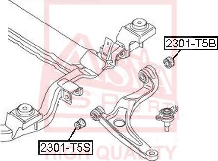 ASVA 2301-T5B - Сайлентблок, важеля підвіски колеса autozip.com.ua