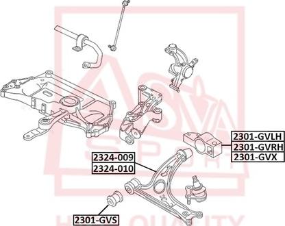 ASVA 2324-010 - Важіль незалежної підвіски колеса autozip.com.ua