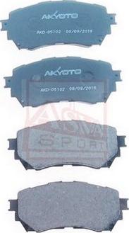 ASVA AKD-05102 - Гальмівні колодки, дискові гальма autozip.com.ua