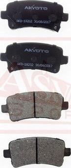 ASVA AKD-18202 - Гальмівні колодки, дискові гальма autozip.com.ua