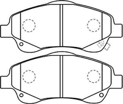 ASVA AKD-1233 - Гальмівні колодки, дискові гальма autozip.com.ua