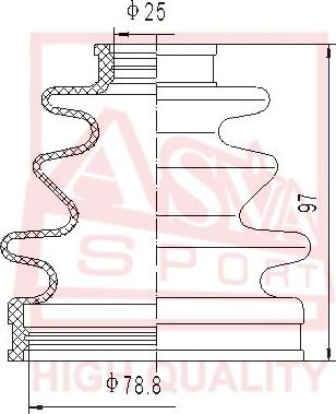 ASVA ASBT-90 - Пильник, приводний вал autozip.com.ua