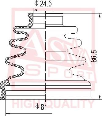 ASVA ASBT-66 - Пильник, приводний вал autozip.com.ua