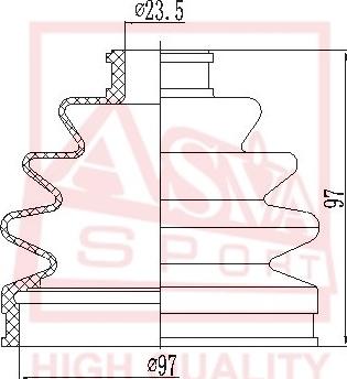 ASVA ASBT-110 - Пильник, приводний вал autozip.com.ua