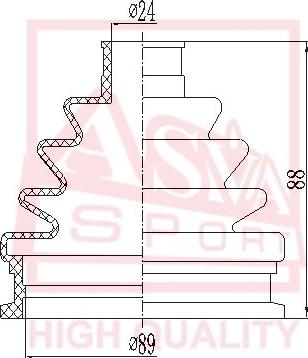 ASVA ASBT-170 - Пильник, приводний вал autozip.com.ua