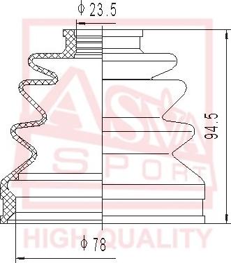 ASVA ASBT-2095 - Пильник, приводний вал autozip.com.ua