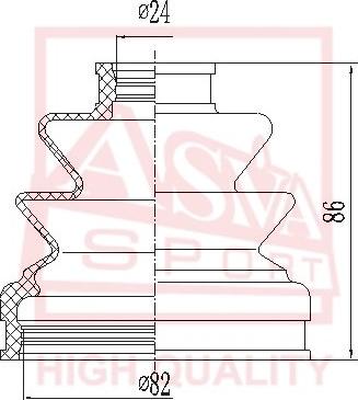 ASVA ASBT-2042 - Пильник, приводний вал autozip.com.ua