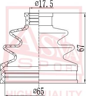 ASVA ASBT-2191 - Пильник, приводний вал autozip.com.ua