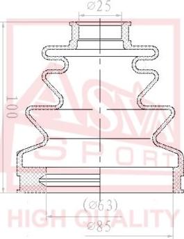 ASVA ASBT-2147 - Пильник, приводний вал autozip.com.ua