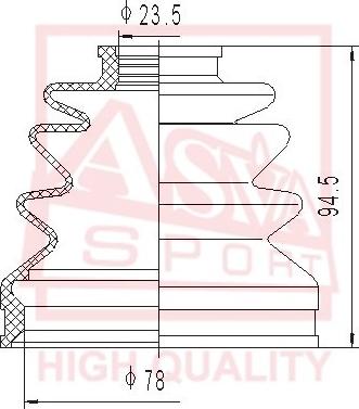 ASVA ASBT-2127 - Пильник, приводний вал autozip.com.ua