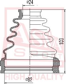 ASVA ASBT-AV1 - Пильник, приводний вал autozip.com.ua