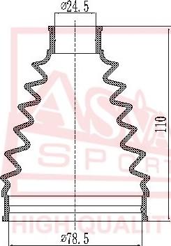 ASVA ASBT-AVRT27 - Пильник, приводний вал autozip.com.ua