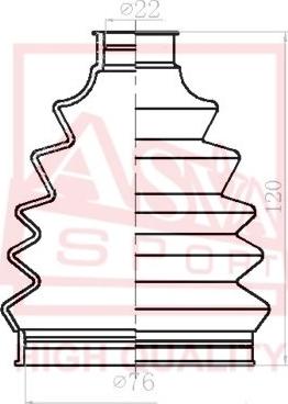 ASVA ASBT-CRT - Пильник, приводний вал autozip.com.ua