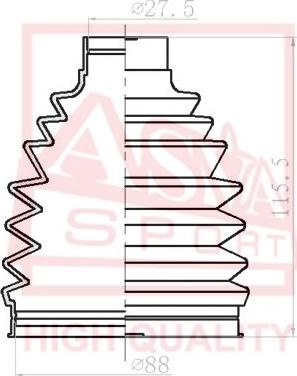 ASVA ASBT-RAV3 - Пильник, приводний вал autozip.com.ua