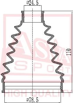 ASVA ASBT-TD1 - Пильник, приводний вал autozip.com.ua