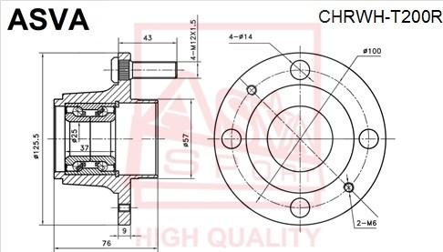 ASVA CHRWH-T200R - Маточина колеса autozip.com.ua