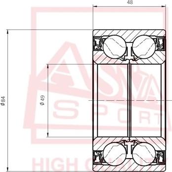 ASVA DAC49840048 - Підшипник ступиці колеса autozip.com.ua