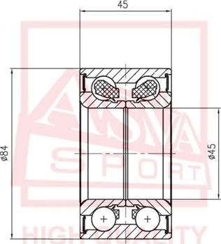 ASVA DAC45840045 - Підшипник ступиці колеса autozip.com.ua