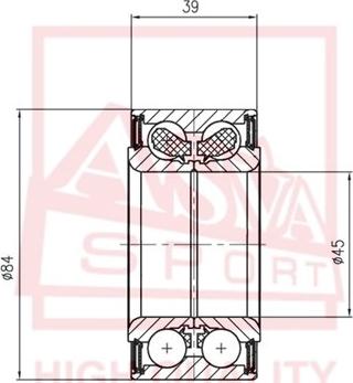 ASVA DAC45840041-39 - Підшипник ступиці колеса autozip.com.ua