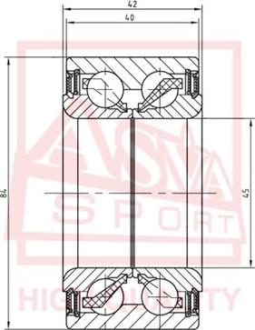 ASVA DAC45840042-40 - Підшипник ступиці колеса autozip.com.ua