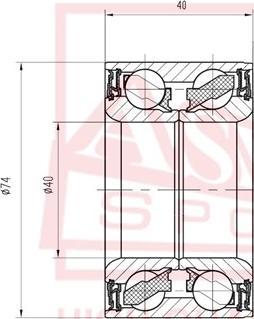 ASVA DAC40740040 - Підшипник ступиці колеса autozip.com.ua