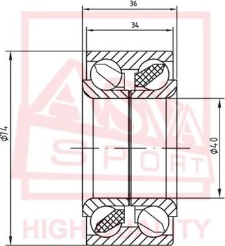 ASVA DAC40740036-34 - Підшипник ступиці колеса autozip.com.ua