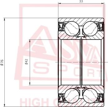 ASVA DAC42760033 - Підшипник ступиці колеса autozip.com.ua