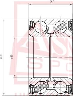 ASVA DAC39680037 - Підшипник ступиці колеса autozip.com.ua