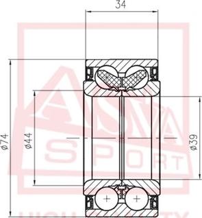 ASVA DAC39740036-34 - Підшипник ступиці колеса autozip.com.ua