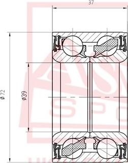 ASVA DAC39720037 - Підшипник ступиці колеса autozip.com.ua