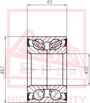 ASVA DAC32670040 - Підшипник ступиці колеса autozip.com.ua