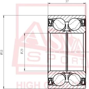 ASVA DAC29530037 - Підшипник ступиці колеса autozip.com.ua