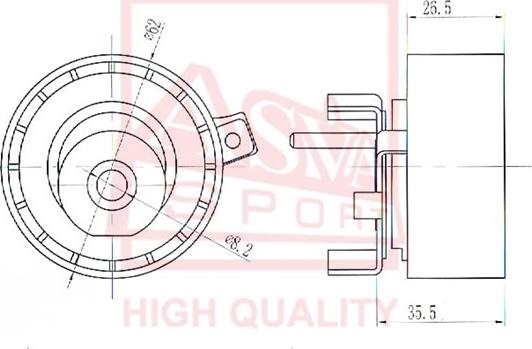 ASVA FDBP-009 - Натяжна ролик, клиновий ремінь autozip.com.ua