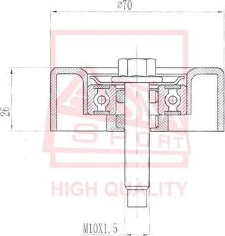 ASVA FDBP-008 - Натяжна ролик, клиновий ремінь autozip.com.ua