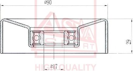 ASVA FDBP-002 - Натяжна ролик, клиновий ремінь autozip.com.ua