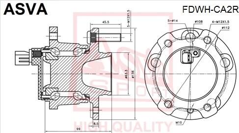 ASVA FDWH-CA2R - Маточина колеса autozip.com.ua