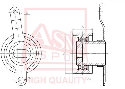 ASVA HNBP-005 - Натяжна ролик, клиновий ремінь autozip.com.ua