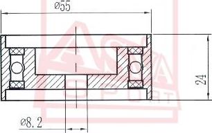 ASVA HNBP-008 - Натяжна ролик, клиновий ремінь autozip.com.ua