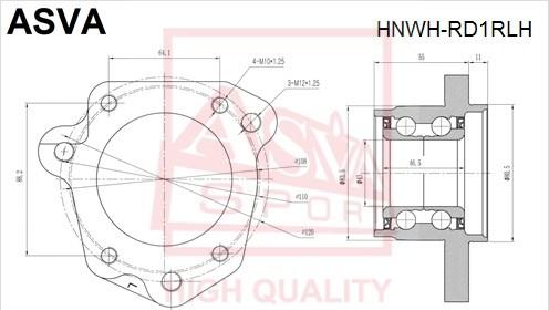 ASVA HNWH-RD1RLH - Маточина колеса autozip.com.ua