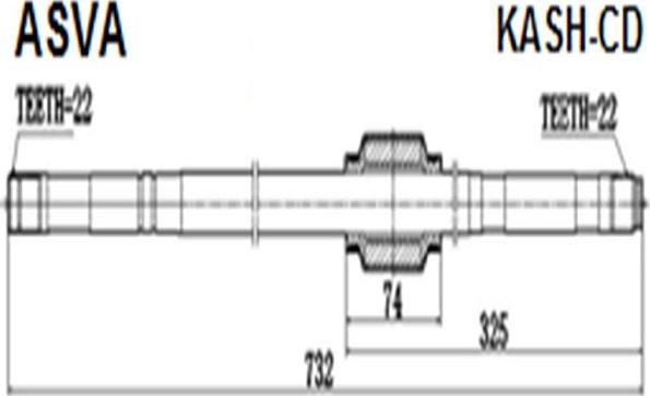 ASVA KASH-CD - Приводний вал autozip.com.ua